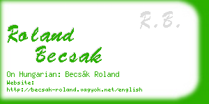 roland becsak business card